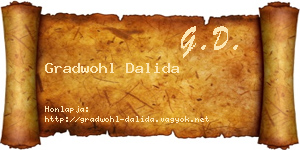 Gradwohl Dalida névjegykártya
